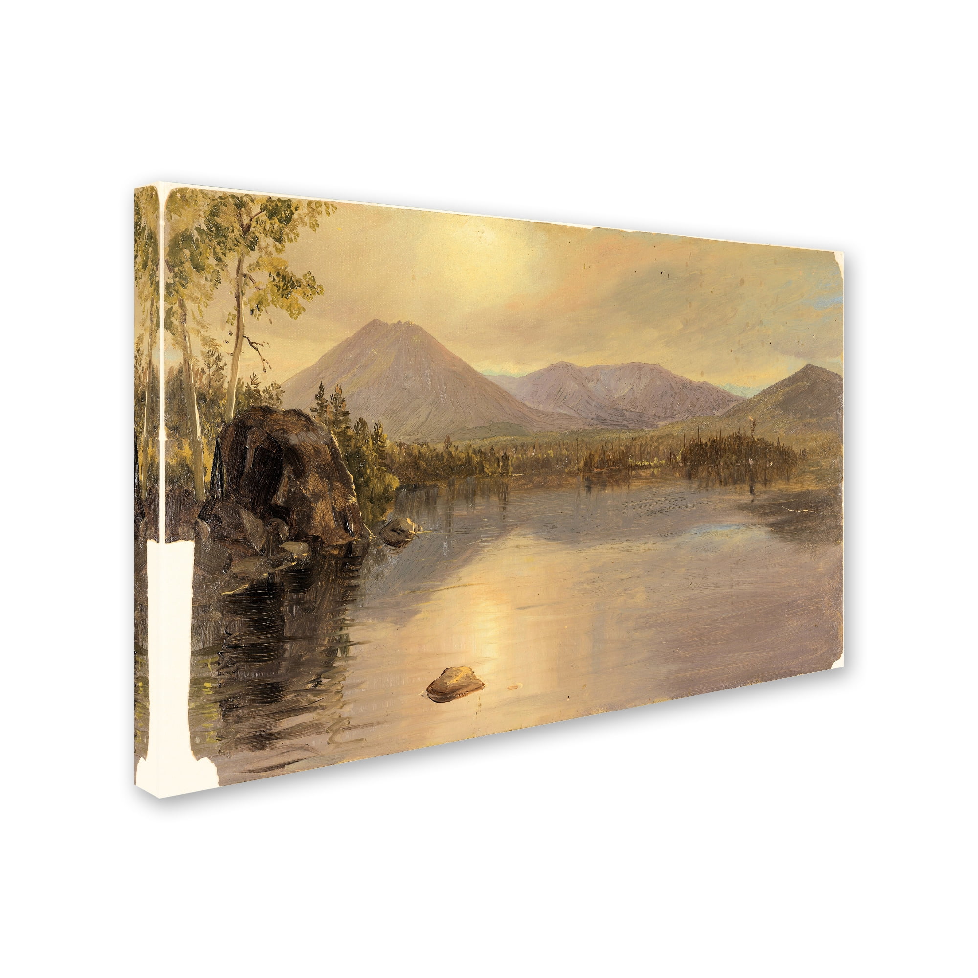 Church 'Lake Katahdin Maine' Canvas Art