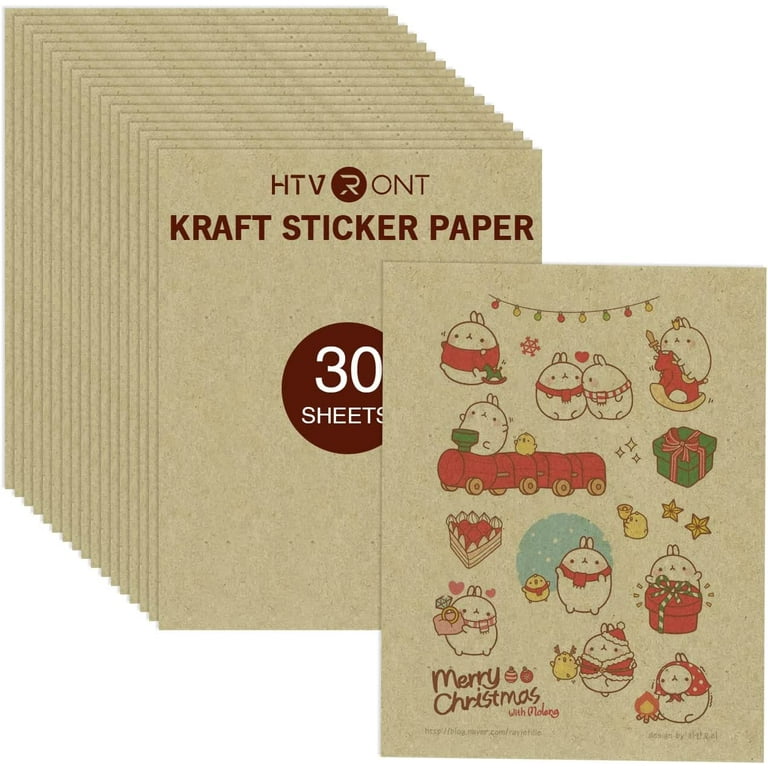  HTVRONT 30 Sheets Transparent Sticker Paper + 30