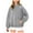 Grey, variant on Women Oversized Loose Drawstring Color Block Long Sleeve Side Split Hoodies Sweatshirt Pullover with Kangaroo Pocket(Red,M)