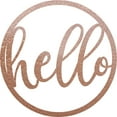 thumbnail image 2 of Hello Round Sign - Metal Wall Art, 2 of 6
