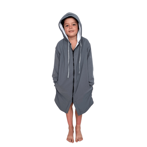 Bata de natación para Niños/as, Impermeable, interior de toalla