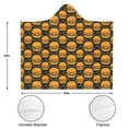 thumbnail image 3 of Funny Burger Wearable Blanket Hoodies for Women Men Adults Food Lovers Soft Cozy Cartoon Burgers Hooded Blankets for Bedding Office Decor Birthday Gifts 50X60 Inch, 3 of 5