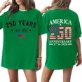 thumbnail image 2 of 250 Anniversary USA Shirts for Women Freedom Shirt American Flag Graphic Tees Casual Crew Neck Tshirt, 2 of 5