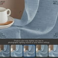 thumbnail image 7 of Vangao Linen Blended Blue Curtains Light Filtering Semi Sheer Curtains 2 panels for Living Room Bedroom Grommet Drapes 52" x 84", 7 of 7