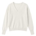thumbnail image 4 of Sweater for Women V-Neck Scalloped Trim Pullover Top Long Sleeve Relaxed Fit Casual Fall Pullover, 4 of 6