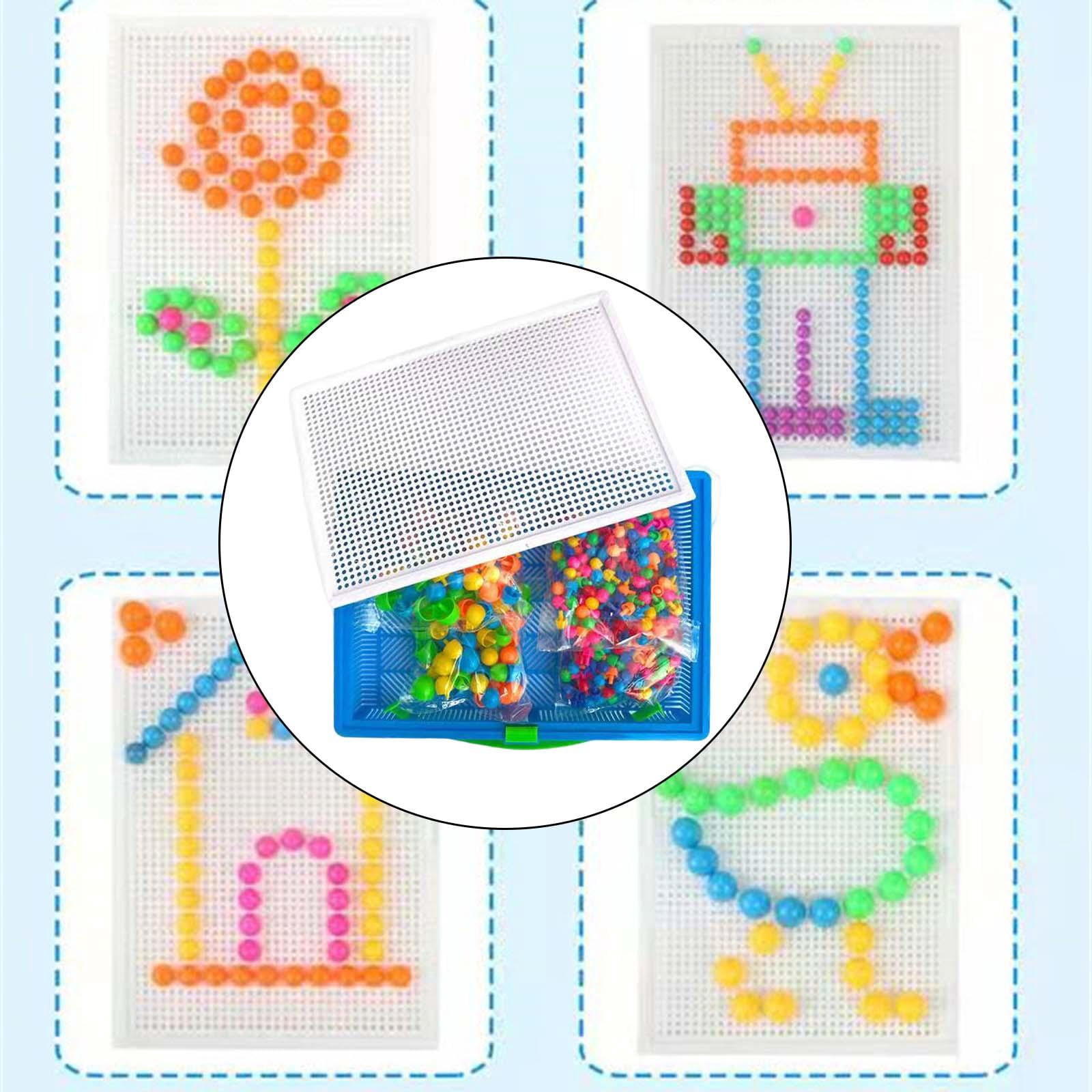 LeeQinersw mushroom puzzle brain teaser fine motor 592pcs Nail Beads