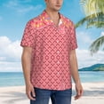thumbnail image 5 of Bixox Men's Hawaiian Shirts Men's Chocolate with Flowing Cream Print Short-Sleeve Shirt-Medium, 5 of 8