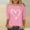 Pink, variant on Goodtrade8 Plus Size Tops for Women Valentine 3/4 Sleeve Pullover Crew Neck Spring Cute Womens Shirts Graphic