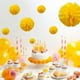 thumbnail image 5 of Advancent Juego de 1 Uds. De papel amarillo de 7,8 pulgadas para fiesta de cumpleaños, bolas de flores, pompón de papel, decoraciones de flores Kits de decoración para fiestas Amarillo 14 pulgadas, 5 of 6