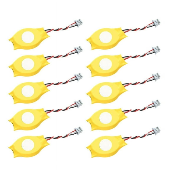 Techinal 10pcs/ Notebook BIOS CMOS battery -laptop battery CR2032 with 3 Wires 3Pin motherboard battery with wire 3V With adhesiv