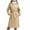 Khaki, variant on Women Long Winter Puffer Coats Collarless Plaid Warm Jacket Button Long Sleeve Cardigan Coats Warm Outerwear with Pockets Black,xl Winter Coat Winter