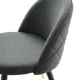 thumbnail image 6 of Side Dining Chair, Set of 2, Fabric, Grey Gray, Modern Contemporary Urban Design, Kitchen Room Cafe Bistro Restaurant Hospitality, 6 of 9