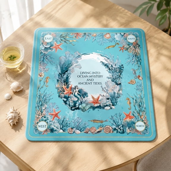 Diatomite Mahjong Mat, American Mah Jongg Table Mat, Anti-Slip Noise-Reducing Mah Jongg Mat, Clean Foldable Table Mat for Mahjong, Poker, Board Games, Dominoes, Card Games