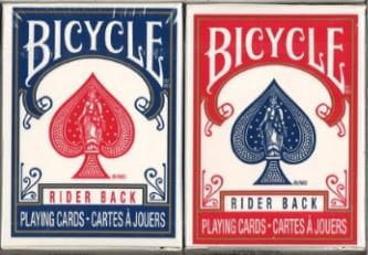 Single Deck Red/Blue 2.5" x 1.8" Bicycle Mini Decks Playing Cards 
