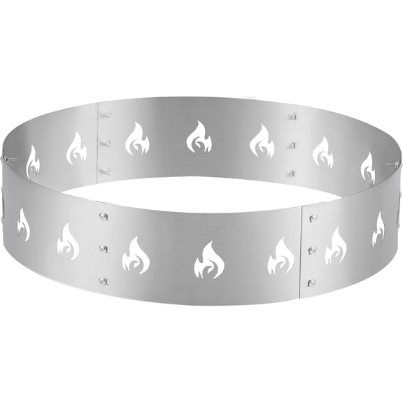 Fire Ring, Fire Pit Stand for 19.5" Firepit, 304 Stainless Steel Heavy Duty Fire Pit Accessory Outdoor Fireplace Tools, Fireplace Stand for Camping Fire Pits, Firepit Ring for Backyard Use and Patio