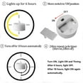 thumbnail image 4 of CJC 6 Pcs LED Tea Lights Candles with Remote & Timer - Battery Operated - Flameless Flickering Fake Candles for Home Holiday Wedding Decor - Warm Yellow, 4 of 9