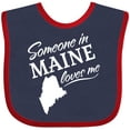 thumbnail image 3 of Inktastic Someone in Maine Loves Me Boys or Girls Baby Bib, 3 of 4