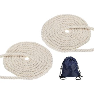 GOLBERG 100% Natural Cotton Rope - 1/4 Inch Diameter X 10 Feet Long, Untreated & Undyed