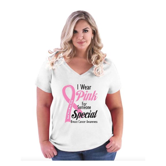 IWPF - Women's Plus Size V-neck T-Shirt - I Wear Pink for Someone Special