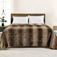 thumbnail image 2 of Flannel Fleece Blanket Twin Size 60x80 inches, 280 GSM Lightweight Blanket for Couch Sofa Bed, Super Soft Cozy Warm Blanket, Leopard Print, 2 of 6