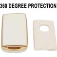 thumbnail image 5 of Key Fob Cover Compatible with Mazda CX-4 CX-5 CX-7 CX-9 CX-30 Atenza Axela 2019-2024 4 Button Keychain Case Holder Protector,White, 5 of 6
