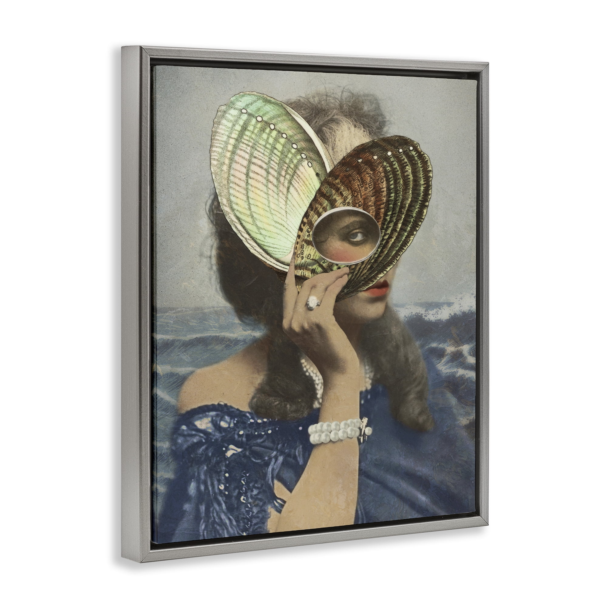 Stupell Industries Portrait of Naturalist Gray Framed Floater Canvas Wall Art, design by Victoria Barnes