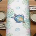 thumbnail image 5 of Table Runners 48 Inches Long Dress Scarves, Sea Turtle Coastal Farmhouse Kitchen/Dining Table Runner, Short Coffee Tablerunners, Blue Green Summer Beach Coral 13x48 Inch, 5 of 9