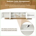 thumbnail image 6 of TV Furniture Modern White & Gold Fluted TV Stand with Storage, Fits 80” TVs | White | TV Size Ranges Up to 80”, 6 of 18