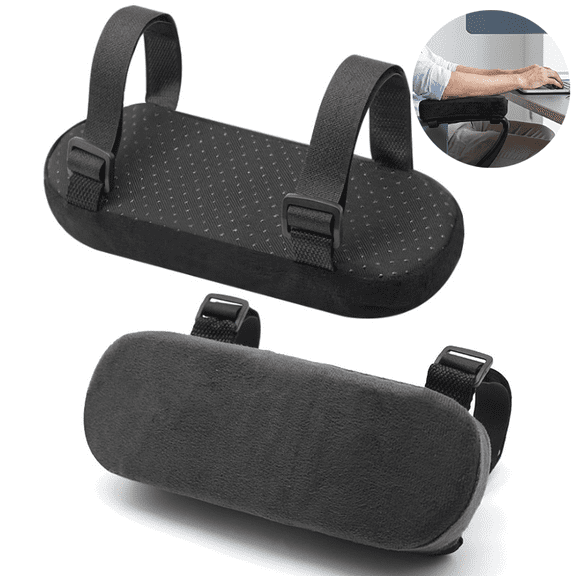 1 Pair Memory Foam Chair Armrest Pads, Desk Chair Elbow Support Cushions, Office Chair Arm Pads, Gaming Chair Arm Rest Pillows(9.3" × 3" × 1.2" )