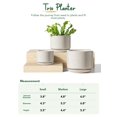 thumbnail image 3 of BEMAY Set of 3 Ceramic Plant Pots with Drainage Hole and Saucer, 4.3" 5.3" 6.8" Ceramic Flower Pots, Indoor Outdoor Planters for Home Patio Garden Decor, Reactive Glaze Beige, 3 of 9