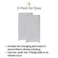 thumbnail image 2 of BreathableBaby Waterproof Cover, For 32" x 16"/81 x 41 cm Changing Pad, Gray (2-Pack), 2 of 7