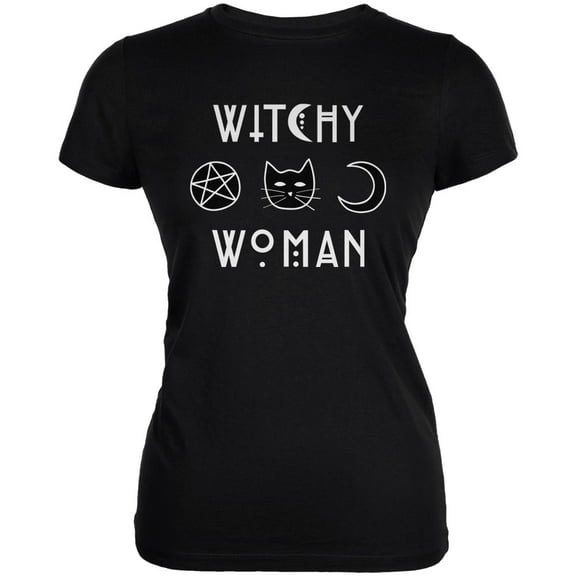 Old Glory Juniors Witchy Woman Cat Star Moon Short Sleeve Graphic T Shirt