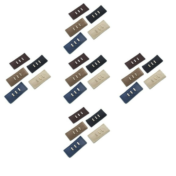 Pant Waistband Hook Extender (25-Pack, 5 Each Black, Brown, Khaki, Blue, Beige) by More of Me to Love