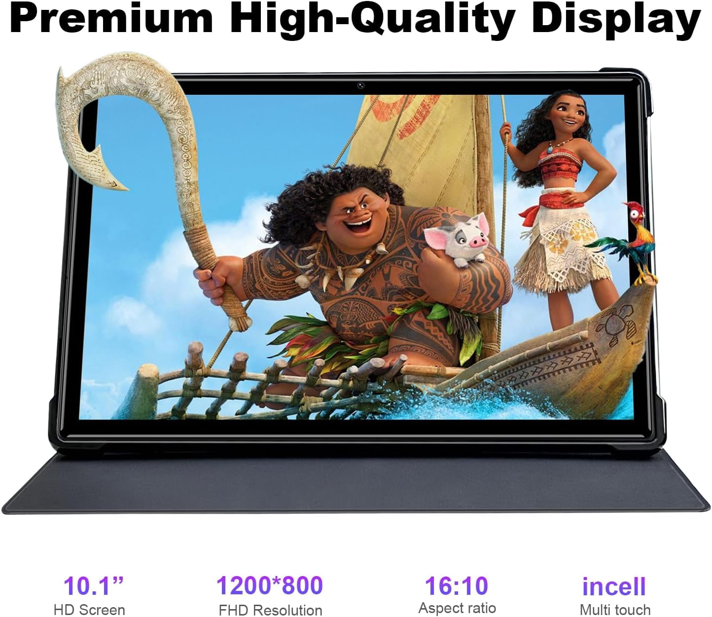 Tablets 10 Inch, Octa-Core Android 13 Unlocked Tablet with SIM Card Slot,128GB ROM+6GB RAM, 5MP+13MP Camera/5G WIFI GPS/BT/6000mAh/1280*800 IPS Screen/Cellular Tablets with Case (Black)