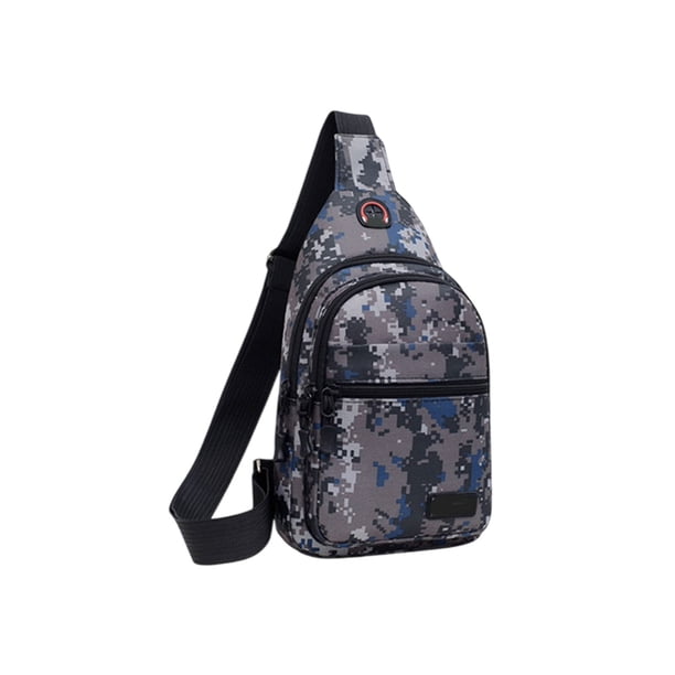 Crossbody Sling Bolso Camuflaje Camisola Bolso Estilo Militar Bolso de Pecho Bolso de Hombro Diagonal Caminata Uso Diario