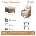 thumbnail image 3 of Bellefurn Outdoor Swivel Rocker Chairs Set of 2 with Ottomans,Wicker Patio Swivel Chairs All-Weather Rattan Patio Furniture Set for Porch,Deck,Garden &Backyard, 3 of 9