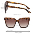 thumbnail image 6 of Women's Oversized Square Sunglasses - Tortoise Frame / Gradiant Brown Lens, 6 of 7