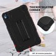 thumbnail image 2 of SOATUTO for Nokia T10 Tablet Case / for Nokia T10 8 inch 2022 Tablet Case Cover Hybrid Kids Friendly Cover Built-in Hand Free Kickstand Shoulder Strap Come With 9H Screen Protector (Black+Black/2 Pcs), 2 of 5