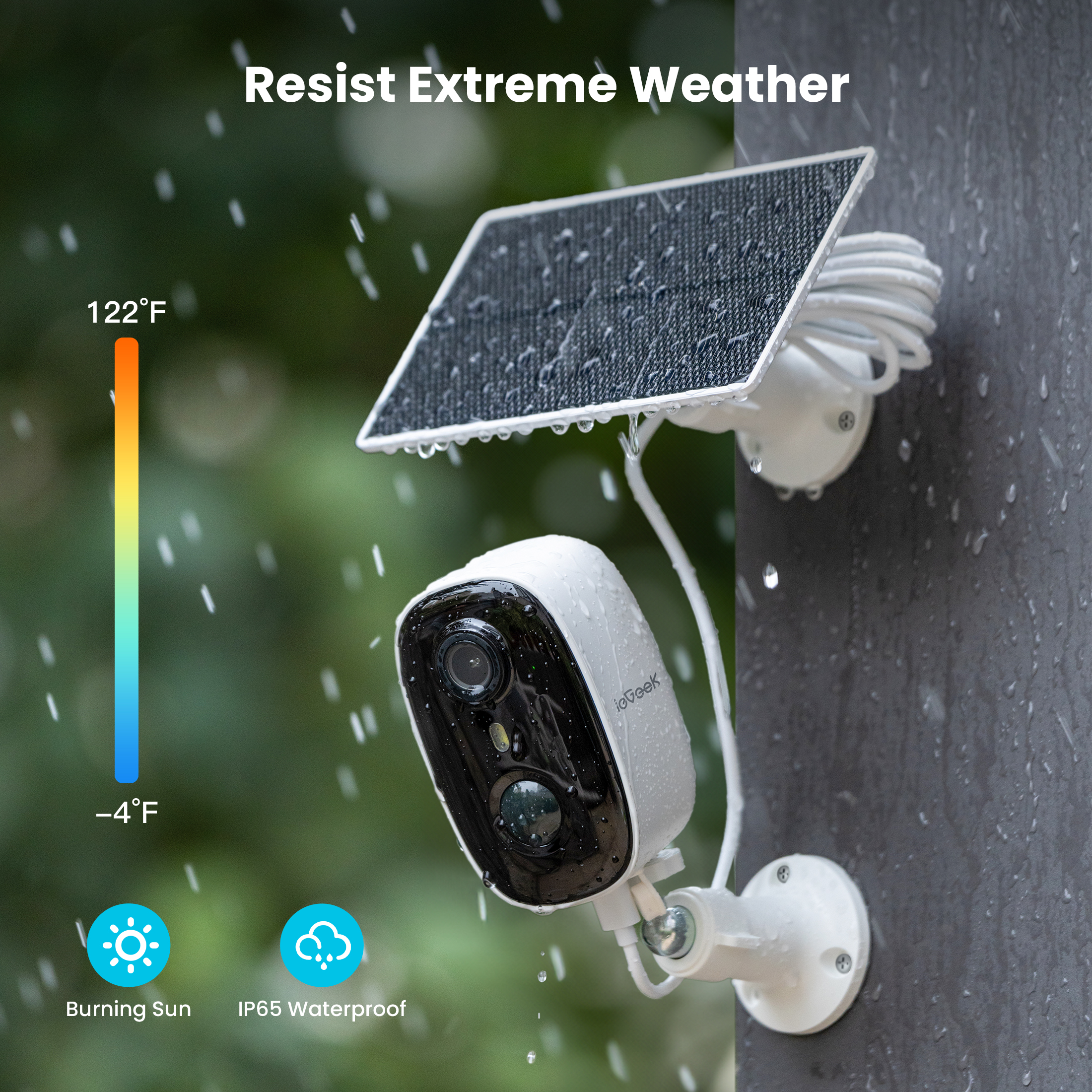 ieGeek Solar Outdoor Security Camera 2K with AI Detection photo 3