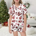 thumbnail image 2 of oqasdz Girls Pajamas Long Sleeve Cute Print Loungwear Home Outfit for Kids and Toddler Casual Sleepwear Durable Cozy Pajama Set, 2 of 4