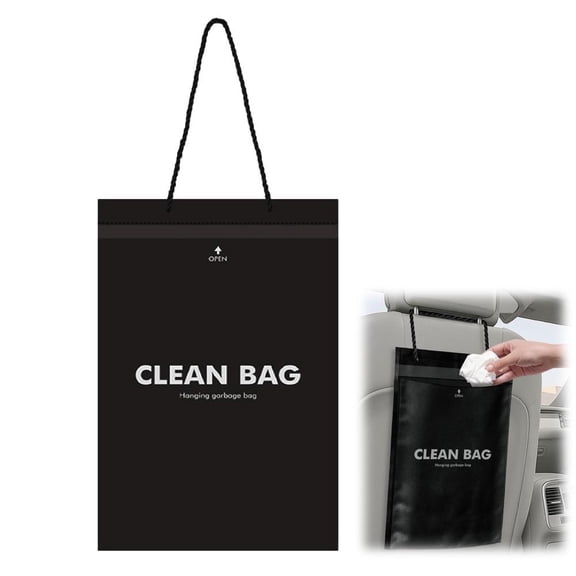 50Pcs Disposable Car Trash Bags Hanging, Hanging Car Garbage Bags with Leak-Proof and Odor Seal, Easy Stick-On Trash Bin for Cars SUV Truck Stroller