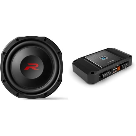 Alpine RS-W10D4 10" Shallow R-Series Sub w/ R2-A75M Mono Amp Bundle