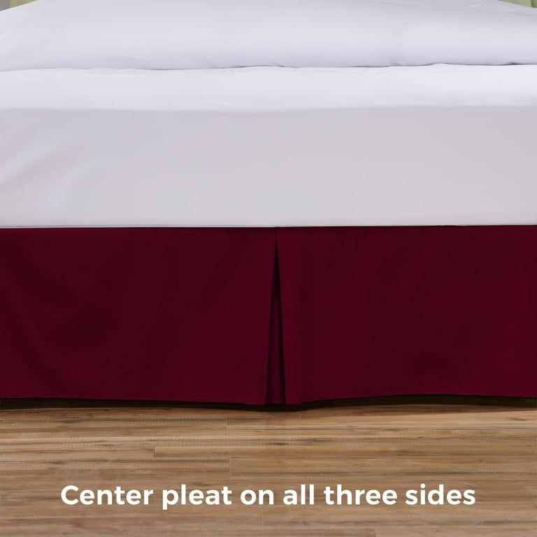 Burgundy bed outlet skirt king