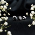 thumbnail image 6 of Rosec Jewels Black Onyx Solitaire Earrings with Diamond - Minimal Stud Earrings (AAA Grade), 18K White Gold, 6 of 9