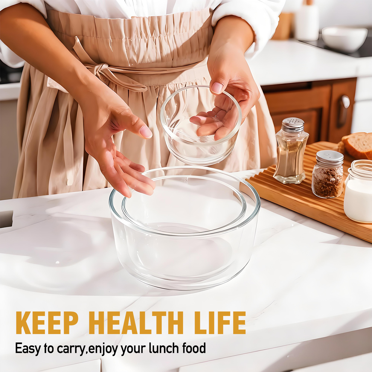 TAIMASI 6-Piece Glass Food Storage Container Set photo 6