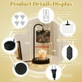 thumbnail image 5 of Candle Warmer Lamp with Timer, Highland Cow Paintings Farmhouse Cattle Daisy Long Fur Non-slip Wireless Remote Control Wax Melts Warmer with 4 Bulbs for Home Office Dorm, Birthday Gifts for Women, 5 of 7