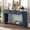 Navy Blue, variant on Harper & Bright Designs Oval Console Table with 3 Drawers, Farmhouse Entryway Table with Bottom Shelf, Wood Curved Sofa Table for Living Room,Hallway, Navy Blue 59.8"