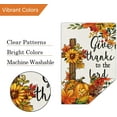 thumbnail image 6 of diyeu Welcome Fall Garden Flag Give Thanks to the lord 12x18 Inch Double Sided Small Burlap Autumn Yard Flag Thanksgiving Outside Outdoor House Decor (Only Flag), 6 of 6