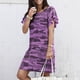thumbnail image 4 of Vestidos Para Mujer Vestidos Casuales de Moda Cuello Redondo Manga Corta Vestido Estampado de Camuflaje Odeerbi  ODB166100, 4 of 6