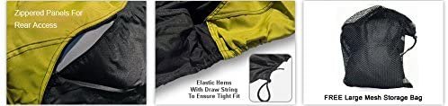 Weatherproof Jet Ski Covers for SEA DOO GTX 4-TEC Vans Triple Crown Edition 2003-2003 - Yellow/Black - All Weather - Trailerable - Protects from Rain, Sun! Free Trailer Straps & Storage Bag - image 3 of 7